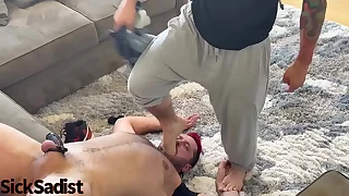 Changeless Fag Humiliation - Foot Worship&comma; Ball kicking&sol;Slapping&comma; Changeless Slapping&period;&period;&period;